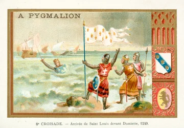 Arrival of Louis IX of France Before Damietta, 8th Crusade, 1249